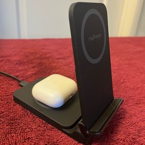 myCharge 3-in-1 15W Qi Fast Charge Wireless Charging Stand for most Cell Phone